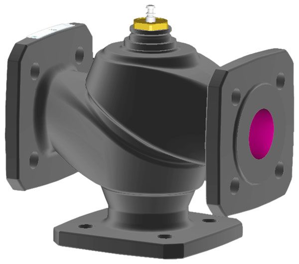 2-way flanged valve, PN 16/10 (el.)