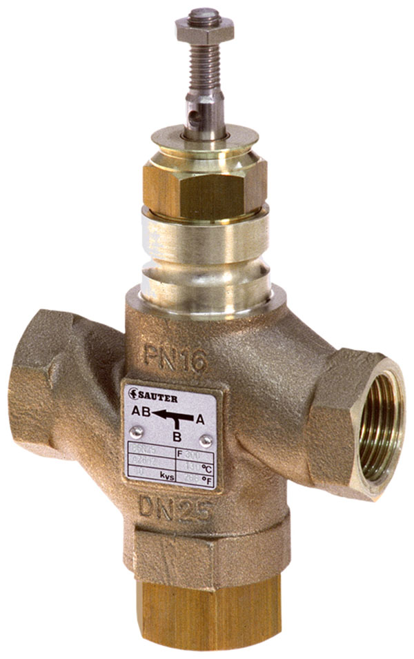 3-way valve with female thread, PN 16 (pn.)