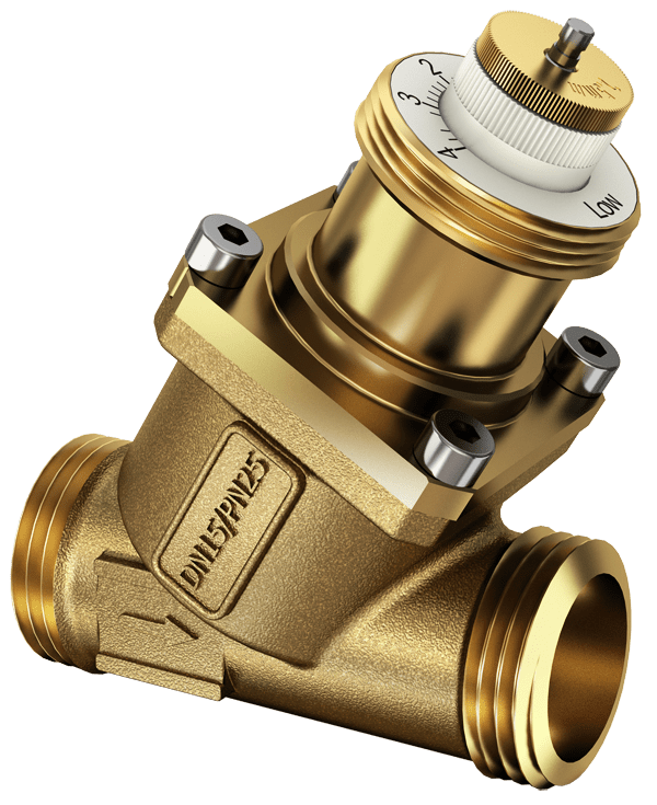 Vanne de régulation 2 voies pour l’équilibrage hydraulique dynamique, PN 25, Valveco compact